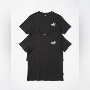 Puma Black Short-Sleeve Crew Neck Tee Set of 2 Size M
